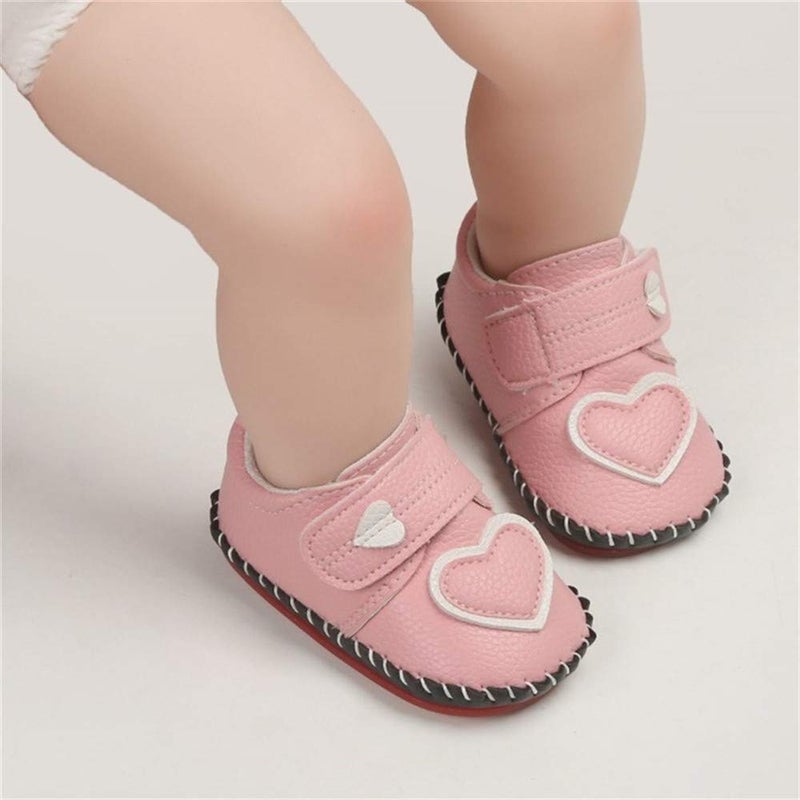 HsdsBebe Baby Boys Girls Pu Leather Hard Bottom Walking Sneakers Toddler Rubber Sole First Walkers Infant Cartoon Slippers Crib Shoes(12-18 Months) - Image 4
